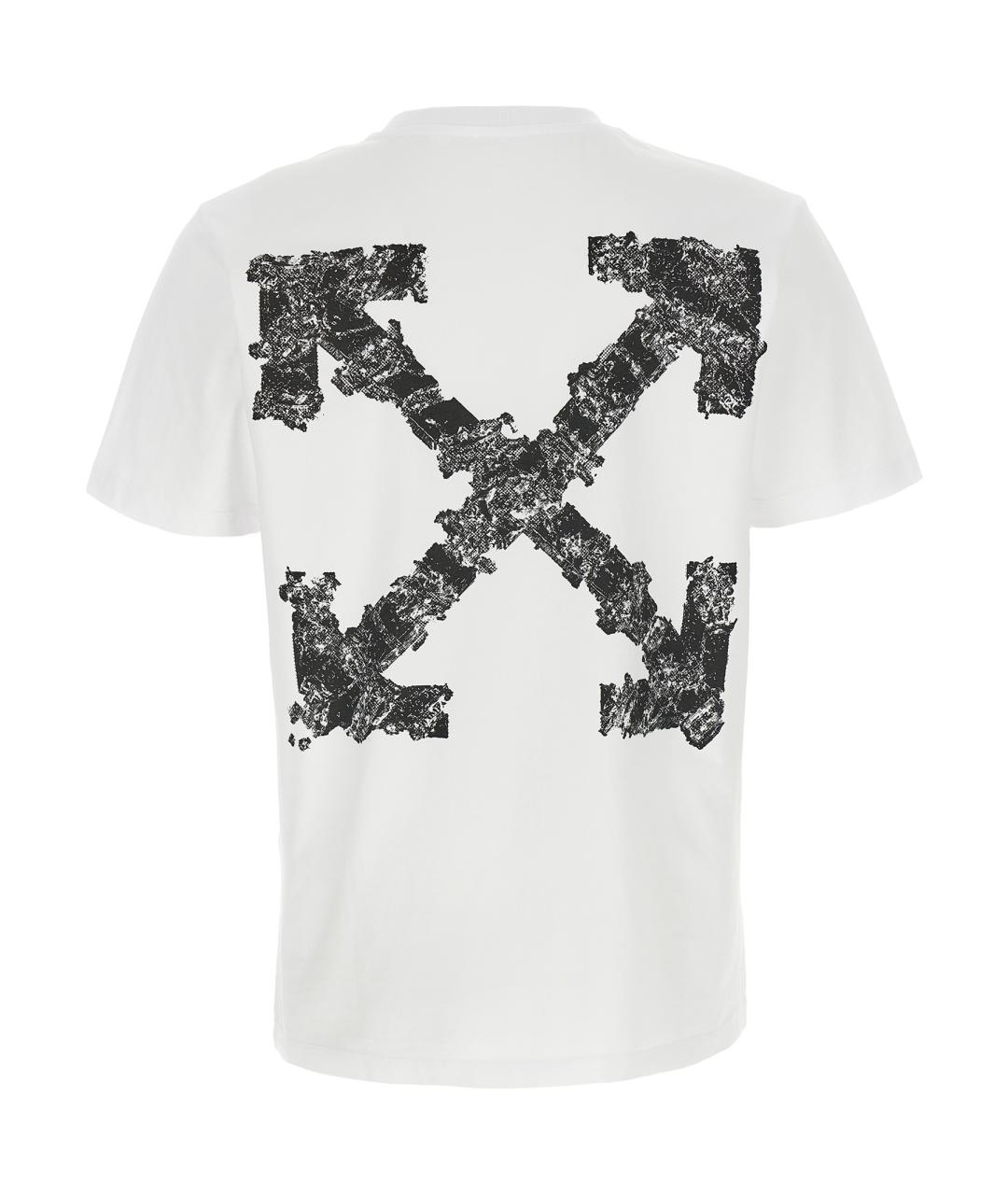 OFF-WHITE Белая хлопковая футболка, фото 2