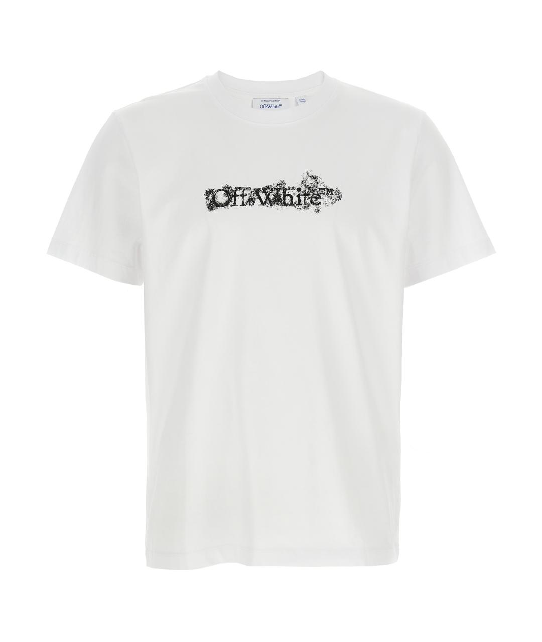OFF-WHITE Белая хлопковая футболка, фото 1