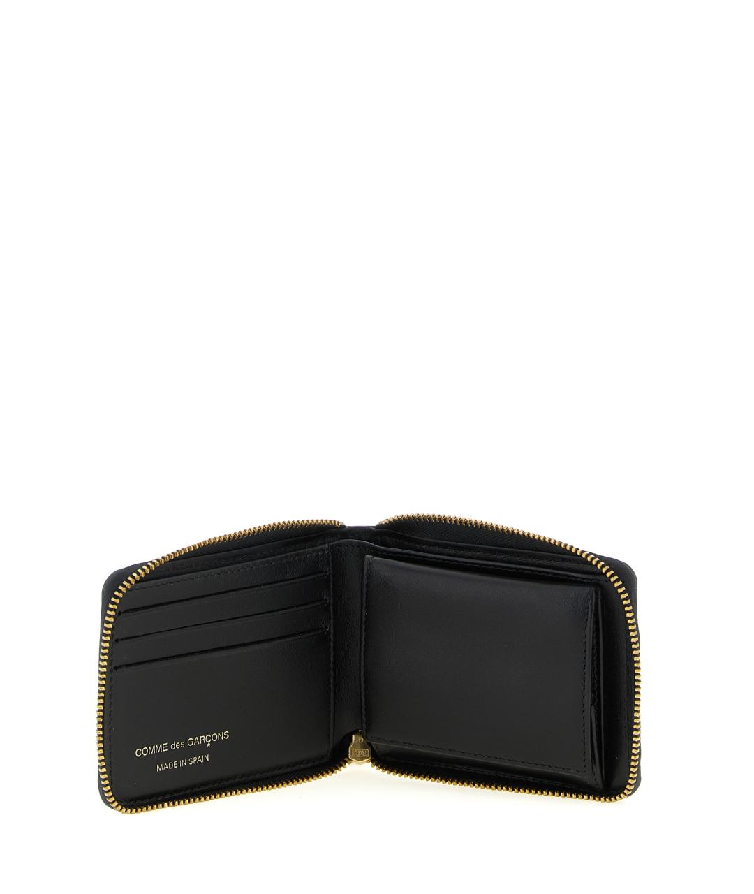 COMME DES GARÇONS Черный кожаный кошелек, фото 2