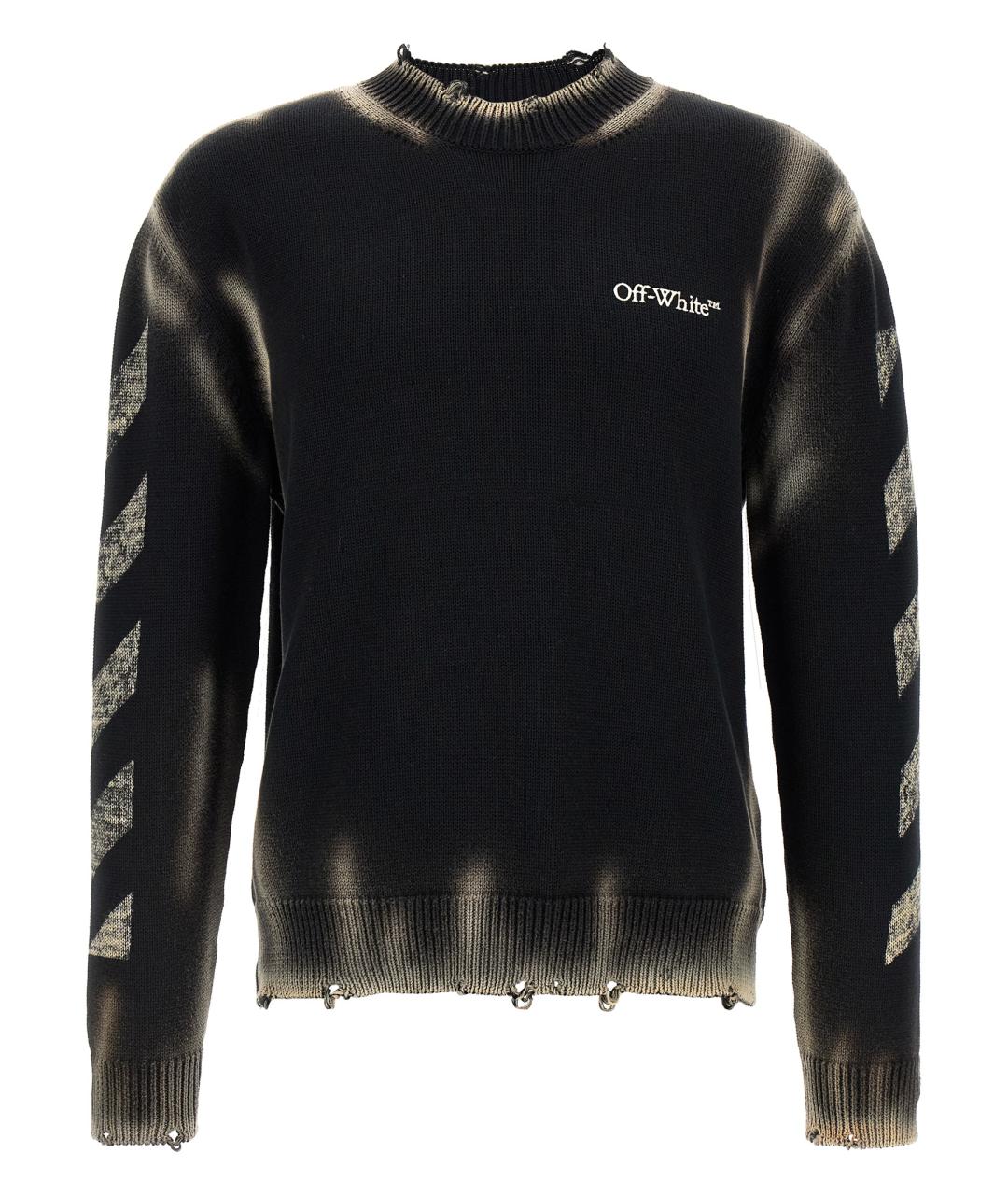 OFF-WHITE Черный хлопковый джемпер / свитер, фото 1