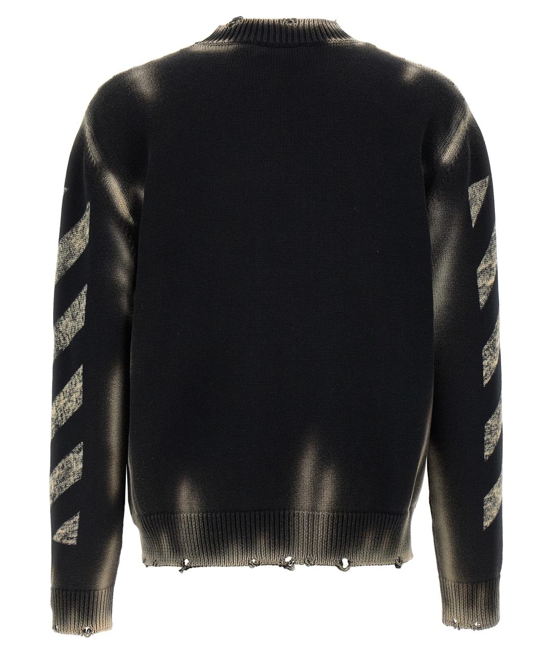 OFF-WHITE Черный хлопковый джемпер / свитер, фото 2