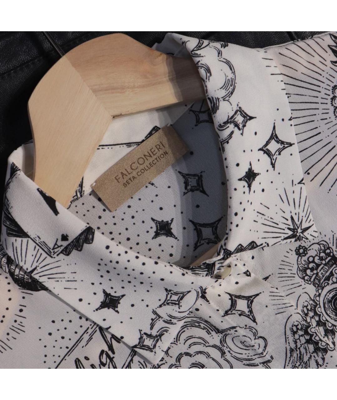 FALCONERI Белая шелковая блузы, фото 3