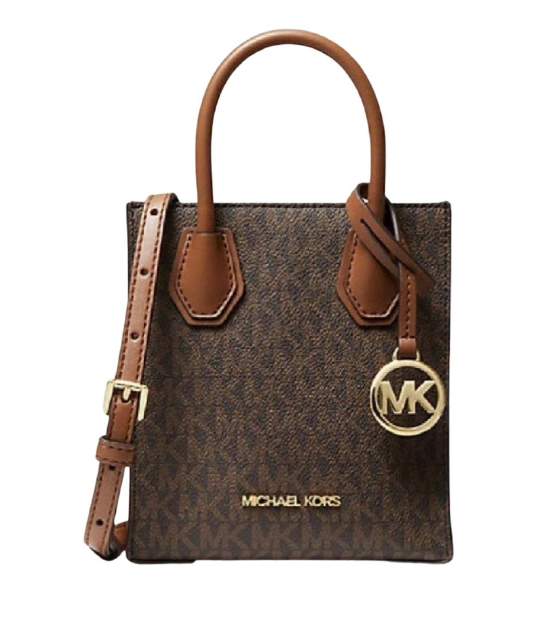 MICHAEL KORS Коричневая сумка с короткими ручками из искусственной кожи, фото 1
