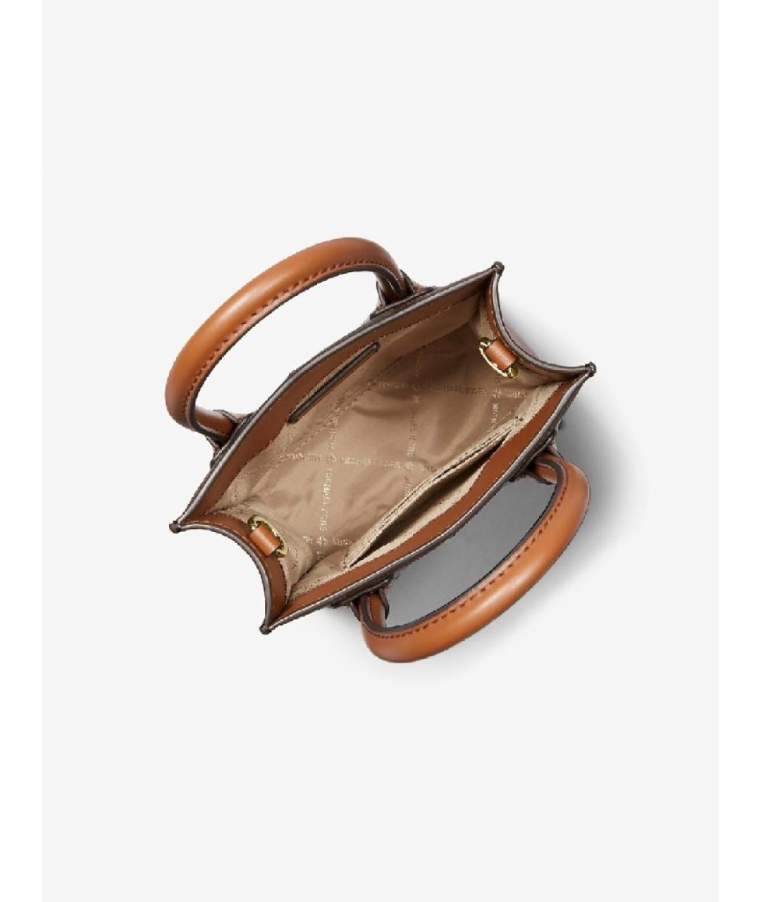 MICHAEL KORS Коричневая сумка с короткими ручками из искусственной кожи, фото 2