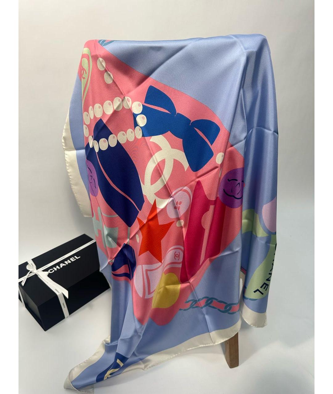 CHANEL Мульти шелковый платок, фото 6