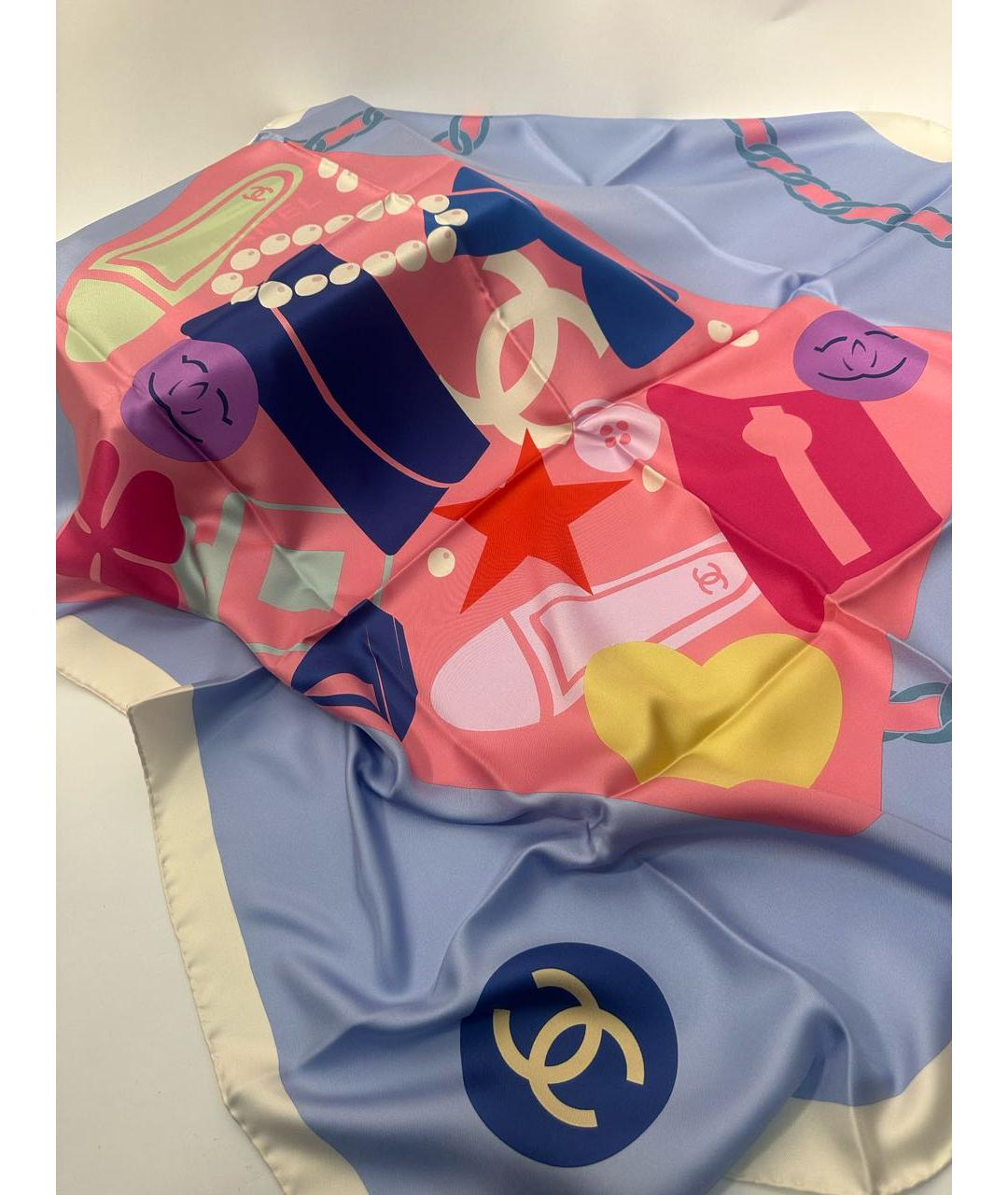 CHANEL Мульти шелковый платок, фото 4