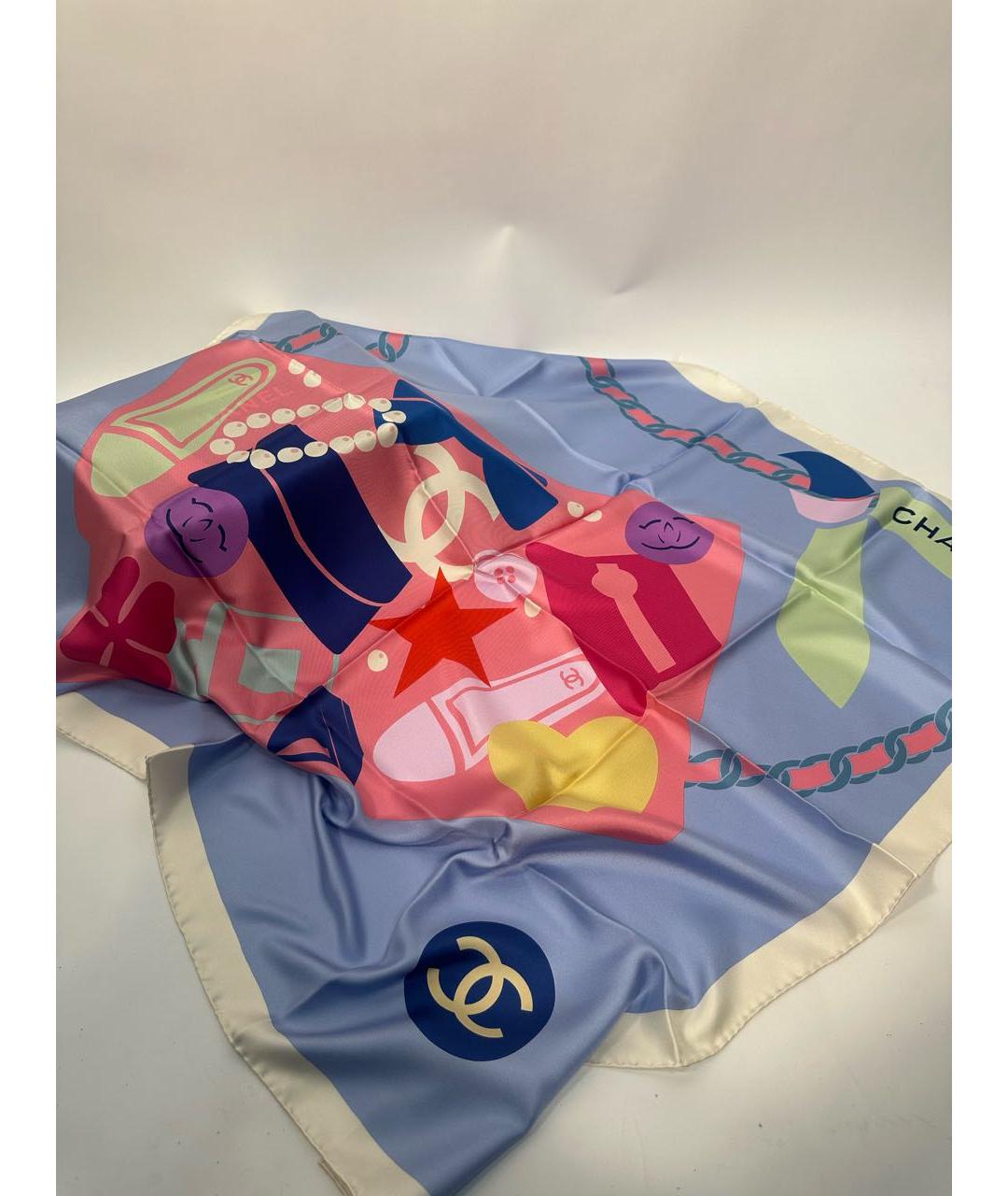 CHANEL Мульти шелковый платок, фото 2