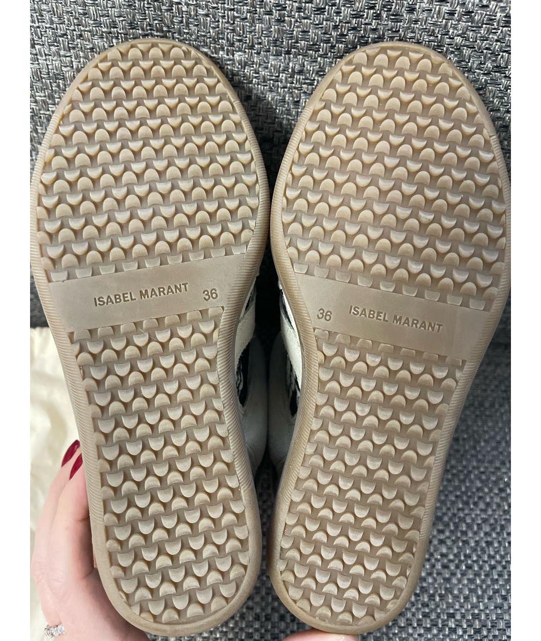 ISABEL MARANT Бежевые замшевые кроссовки, фото 5