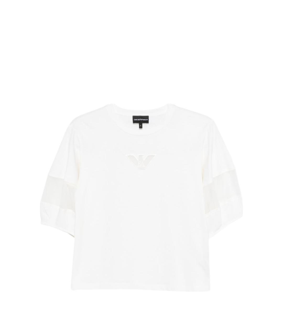 EMPORIO ARMANI Белая хлопковая футболка, фото 1