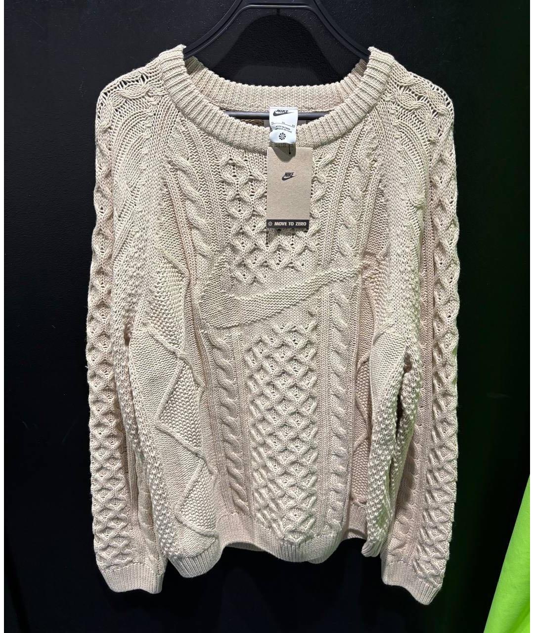 NIKE Бежевый шерстяной джемпер / свитер, фото 2