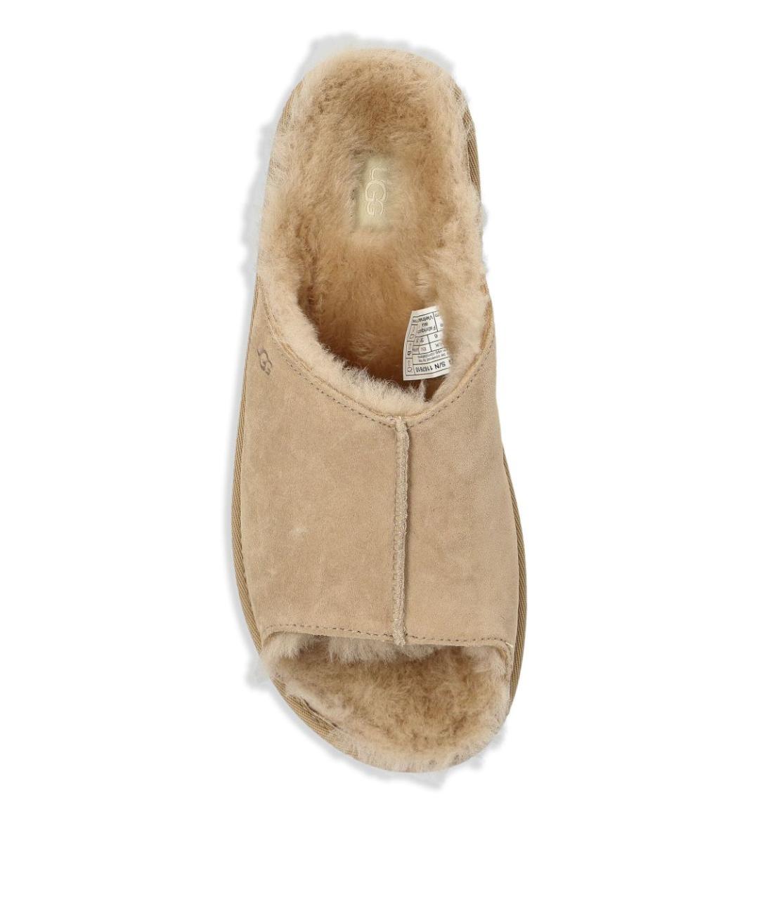 UGG AUSTRALIA Бежевые замшевые мюли, фото 3