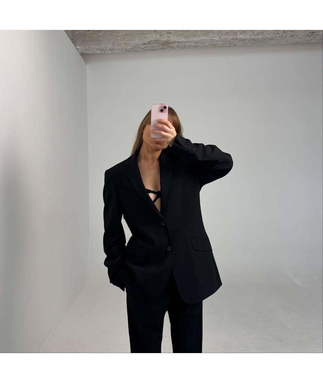 CAVALLI CLASS Черный шерстяной костюм с брюками, фото 7