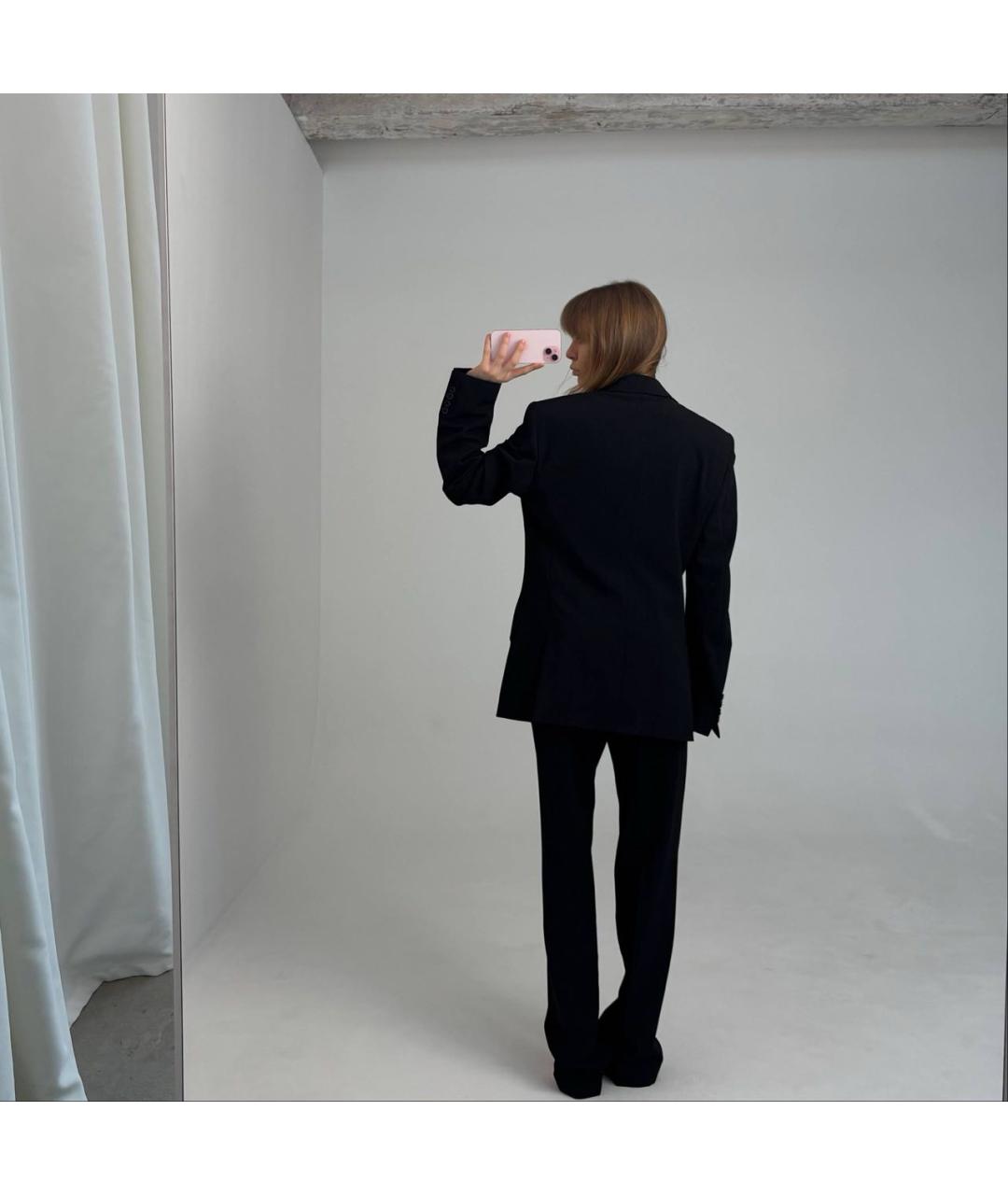 CAVALLI CLASS Черный шерстяной костюм с брюками, фото 8