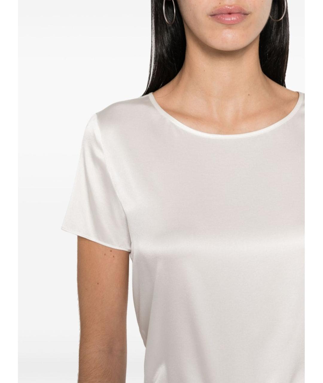 EMPORIO ARMANI Белая шелковая футболка, фото 3