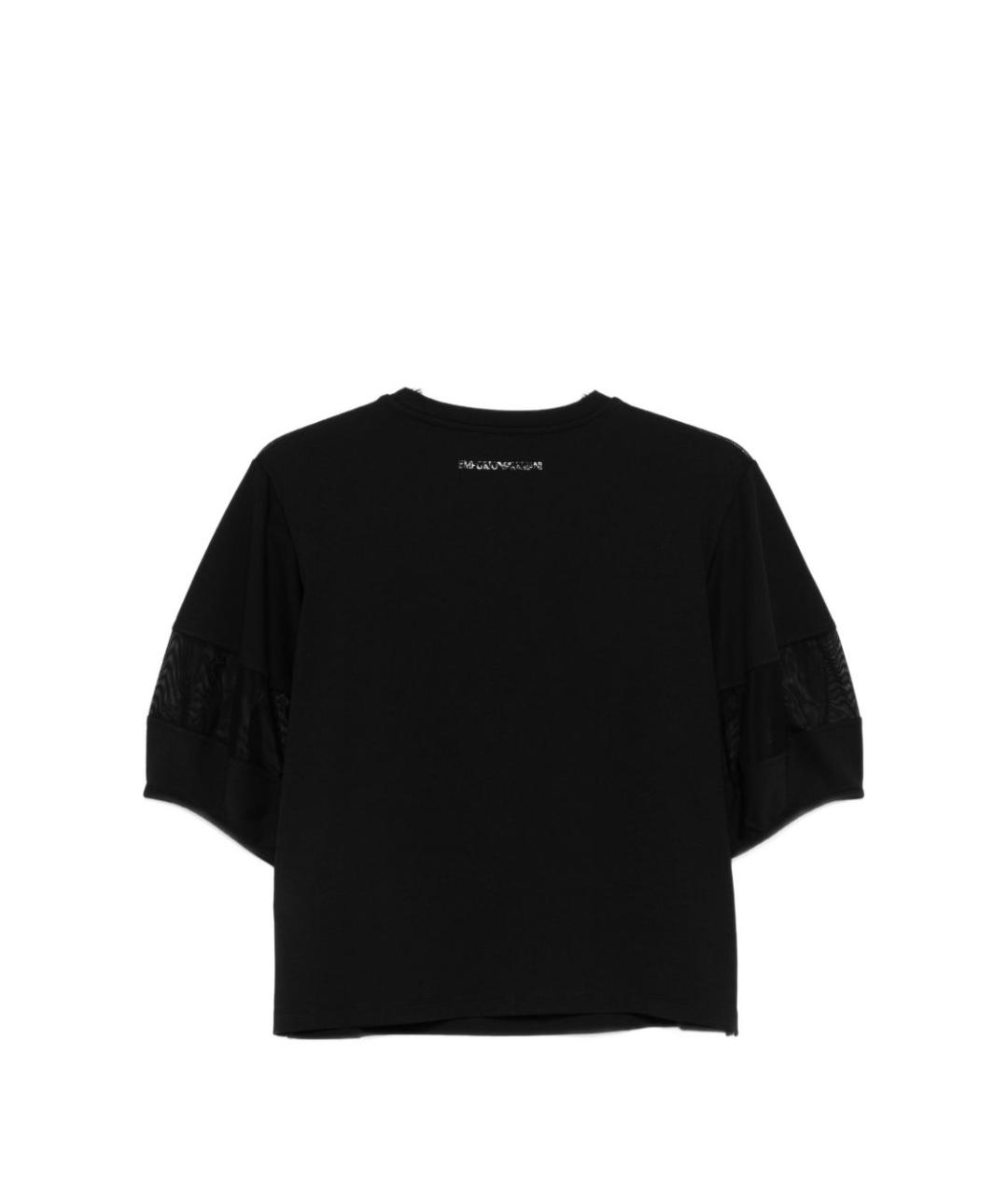 EMPORIO ARMANI Черный хлопковый джемпер / свитер, фото 3