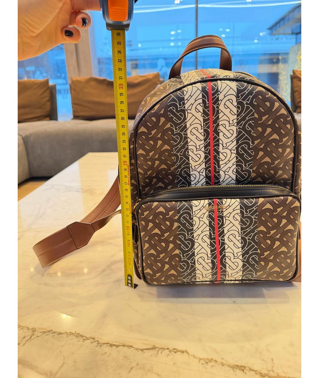 BURBERRY Коричневый кожаный рюкзак, фото 5