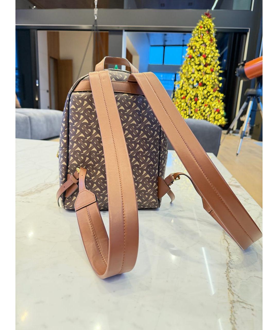 BURBERRY Коричневый кожаный рюкзак, фото 3