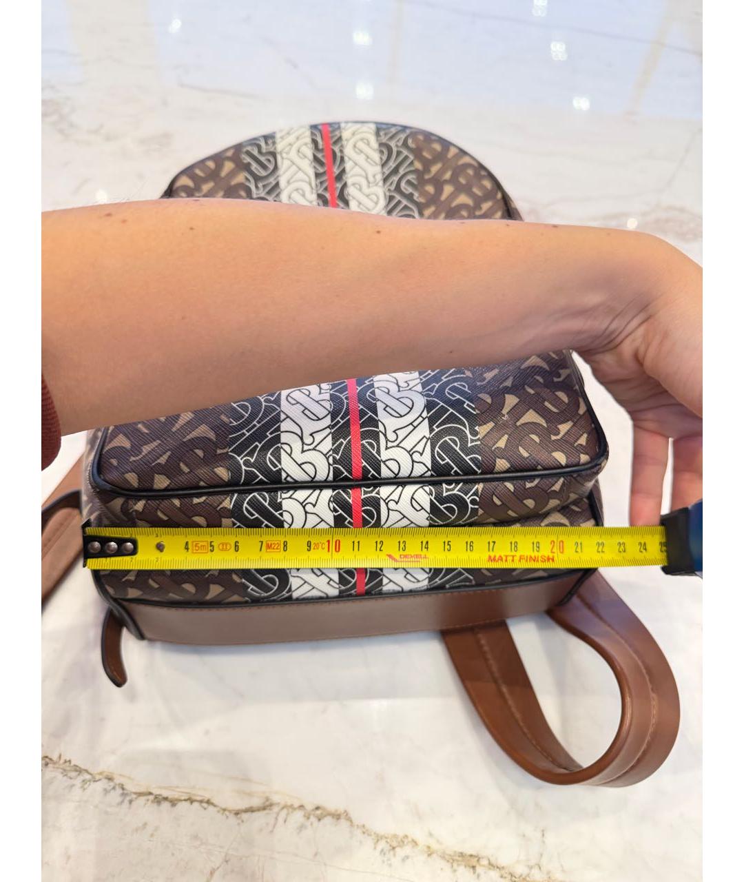 BURBERRY Коричневый кожаный рюкзак, фото 6