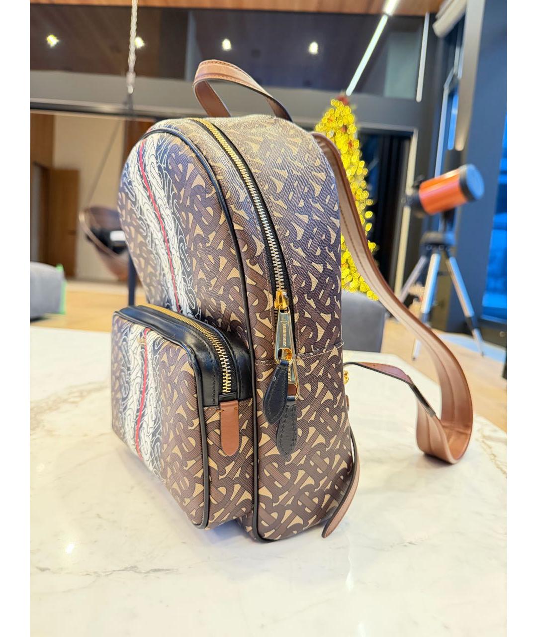 BURBERRY Коричневый кожаный рюкзак, фото 2