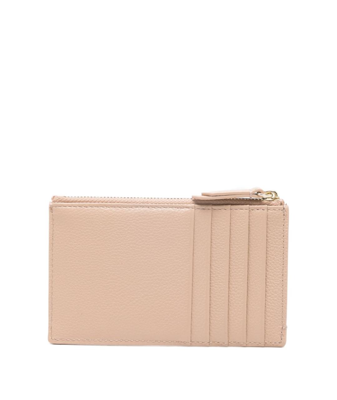 EMPORIO ARMANI Бежевый кожаный кардхолдер, фото 3