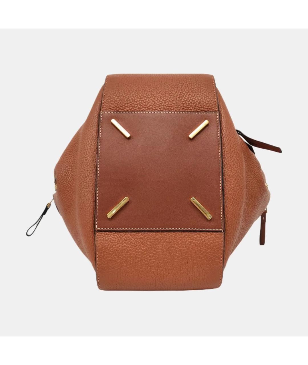 LOEWE Коричневая кожаная сумка тоут, фото 4