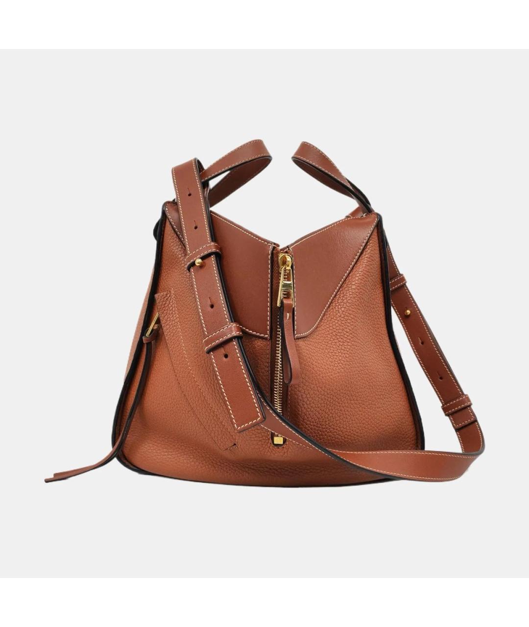 LOEWE Коричневая кожаная сумка тоут, фото 2