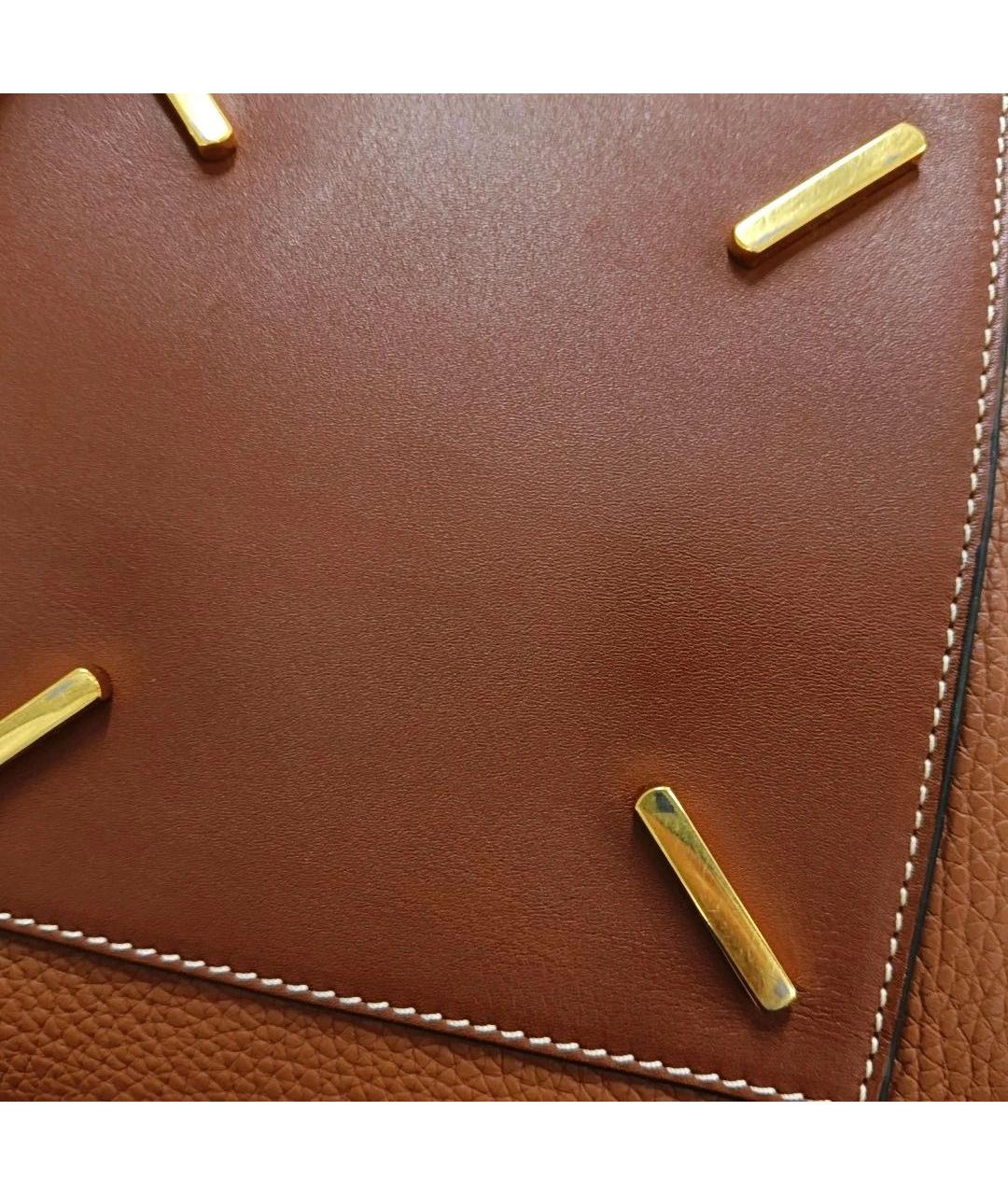 LOEWE Коричневая кожаная сумка тоут, фото 6