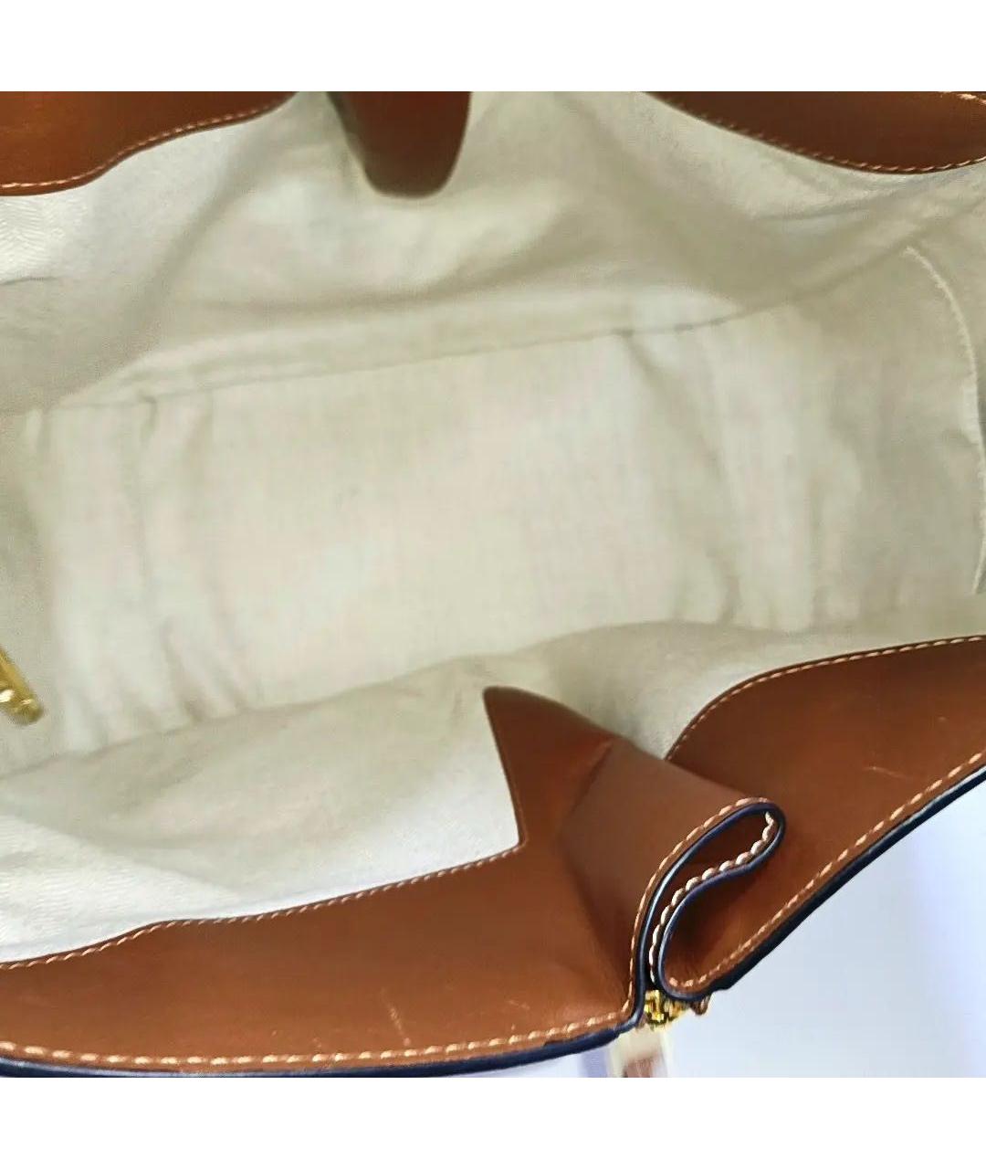 LOEWE Коричневая кожаная сумка тоут, фото 5