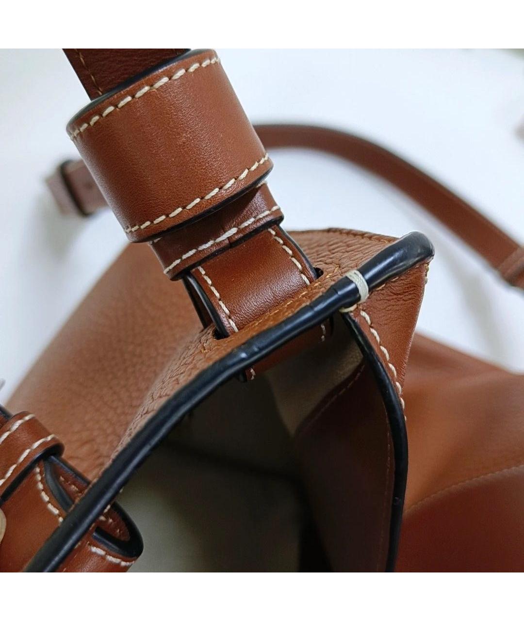 LOEWE Коричневая кожаная сумка тоут, фото 7