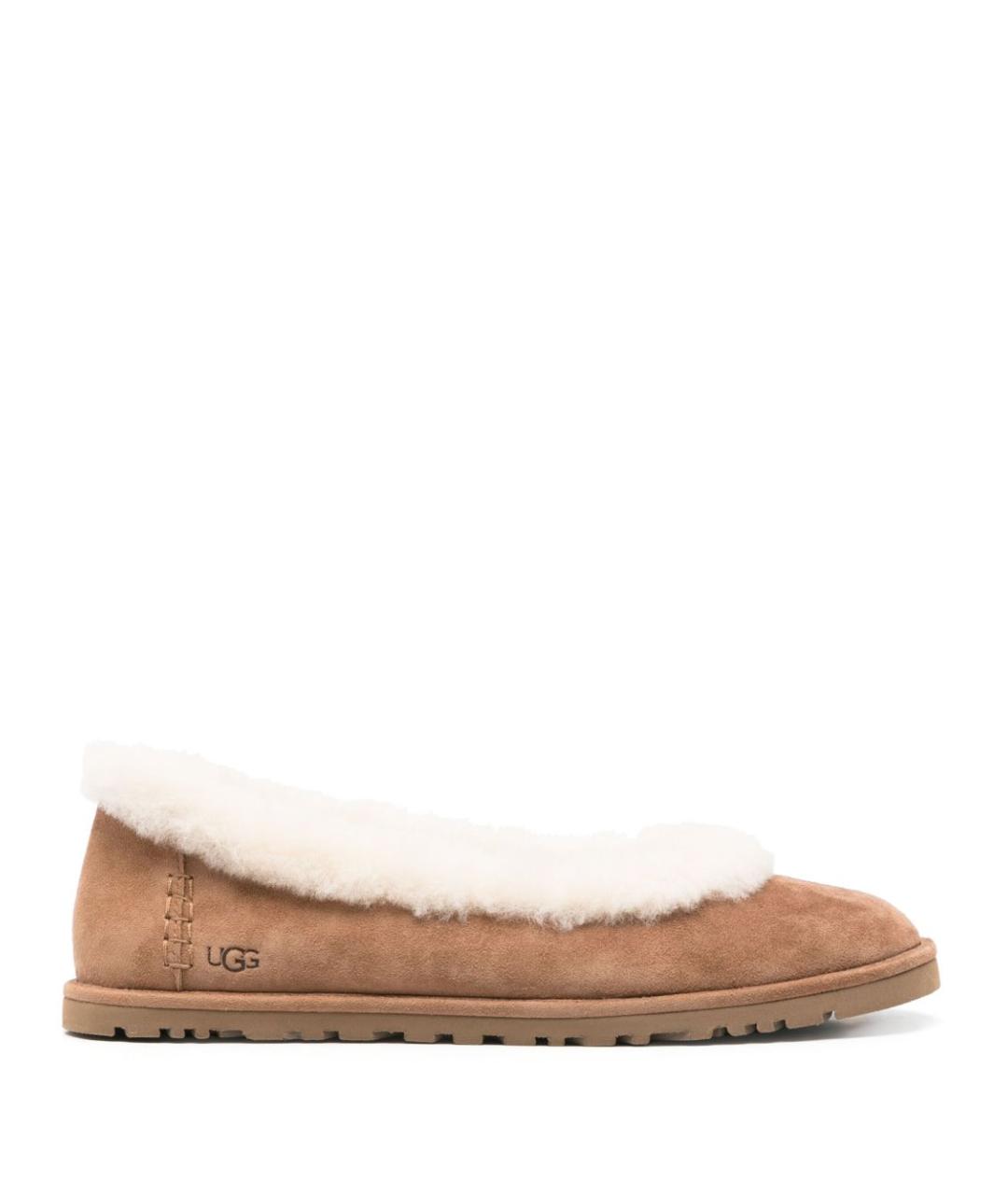 UGG AUSTRALIA Бежевые замшевые балетки, фото 1