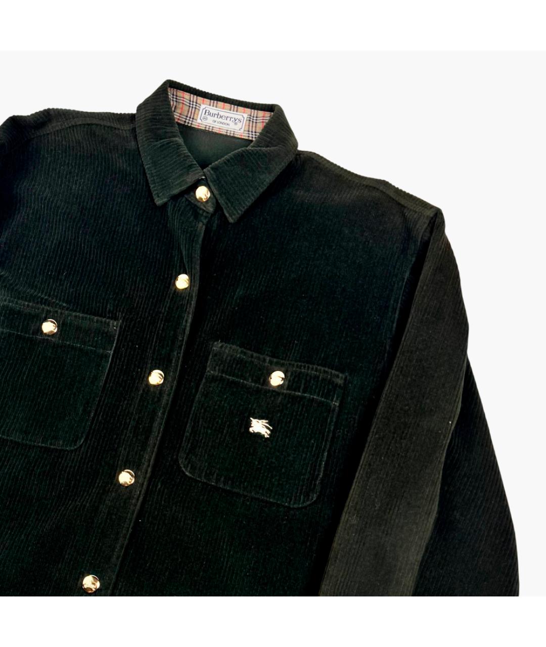 BURBERRY Зеленая велюровая рубашка, фото 2