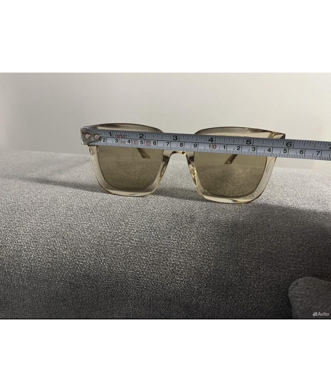 TOM FORD Бежевые пластиковые солнцезащитные очки, фото 4