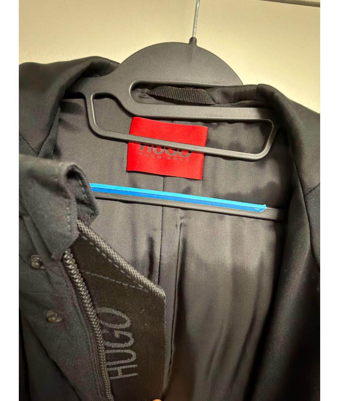 HUGO Черная полиамидовая куртка, фото 3