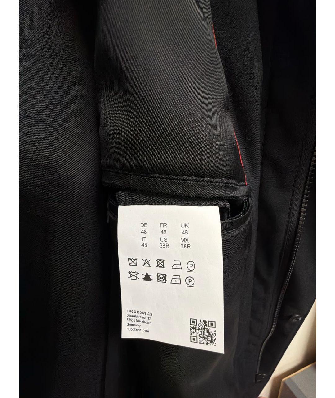 HUGO Черная полиамидовая куртка, фото 4