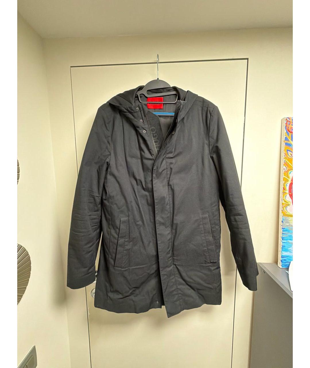 HUGO Черная полиамидовая куртка, фото 5