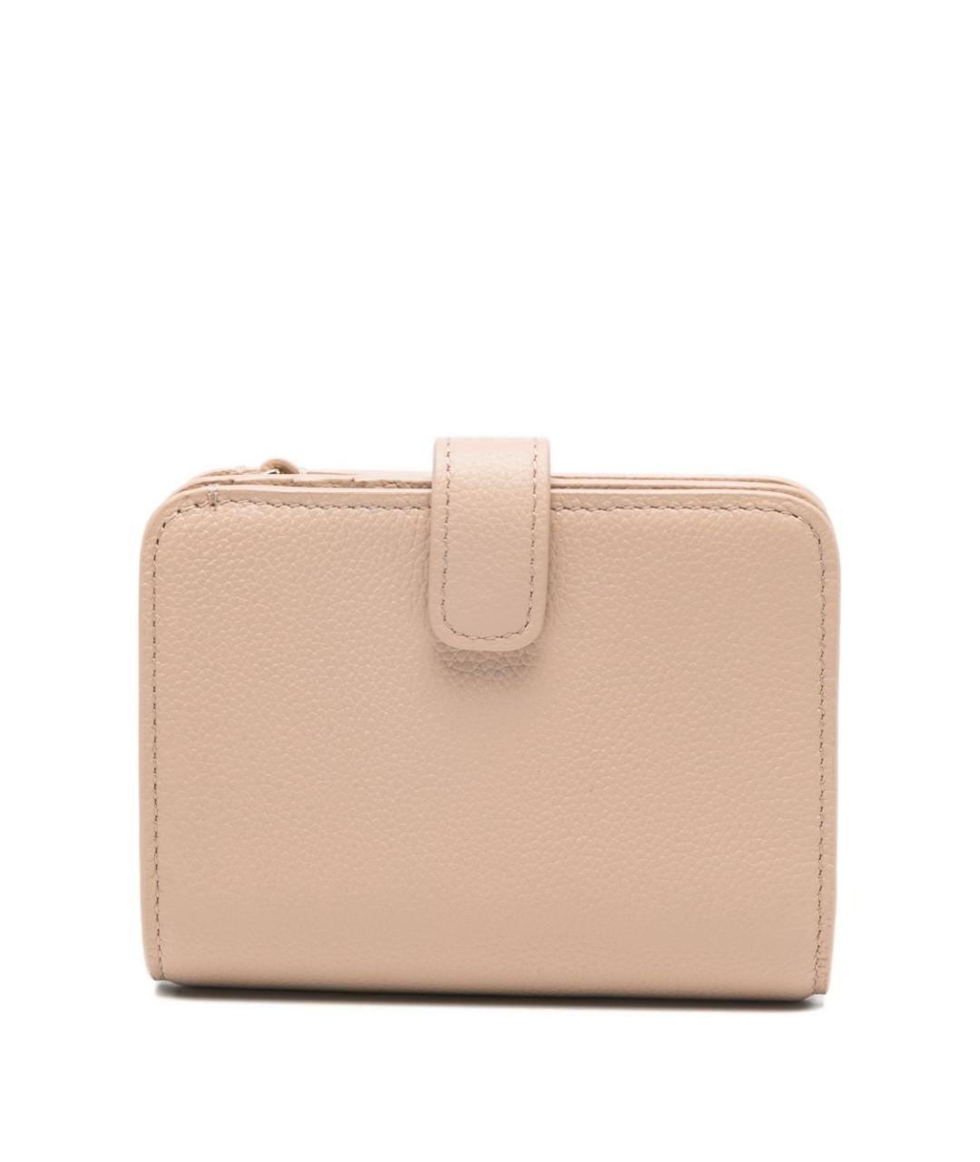 EMPORIO ARMANI Бежевый кожаный кошелек, фото 2