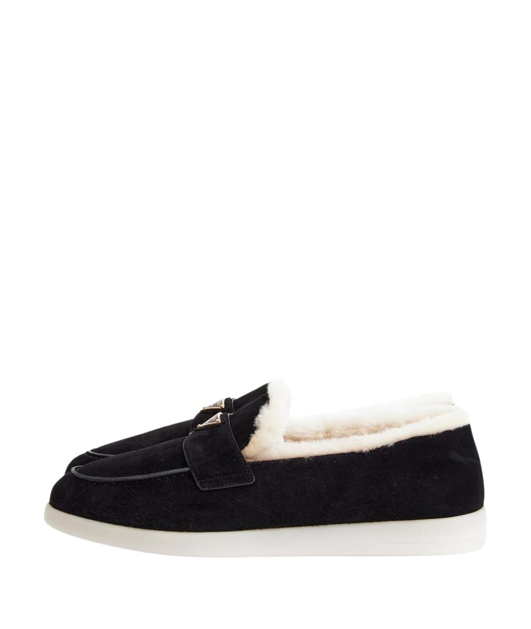 PRADA Черные замшевые лоферы, фото 2