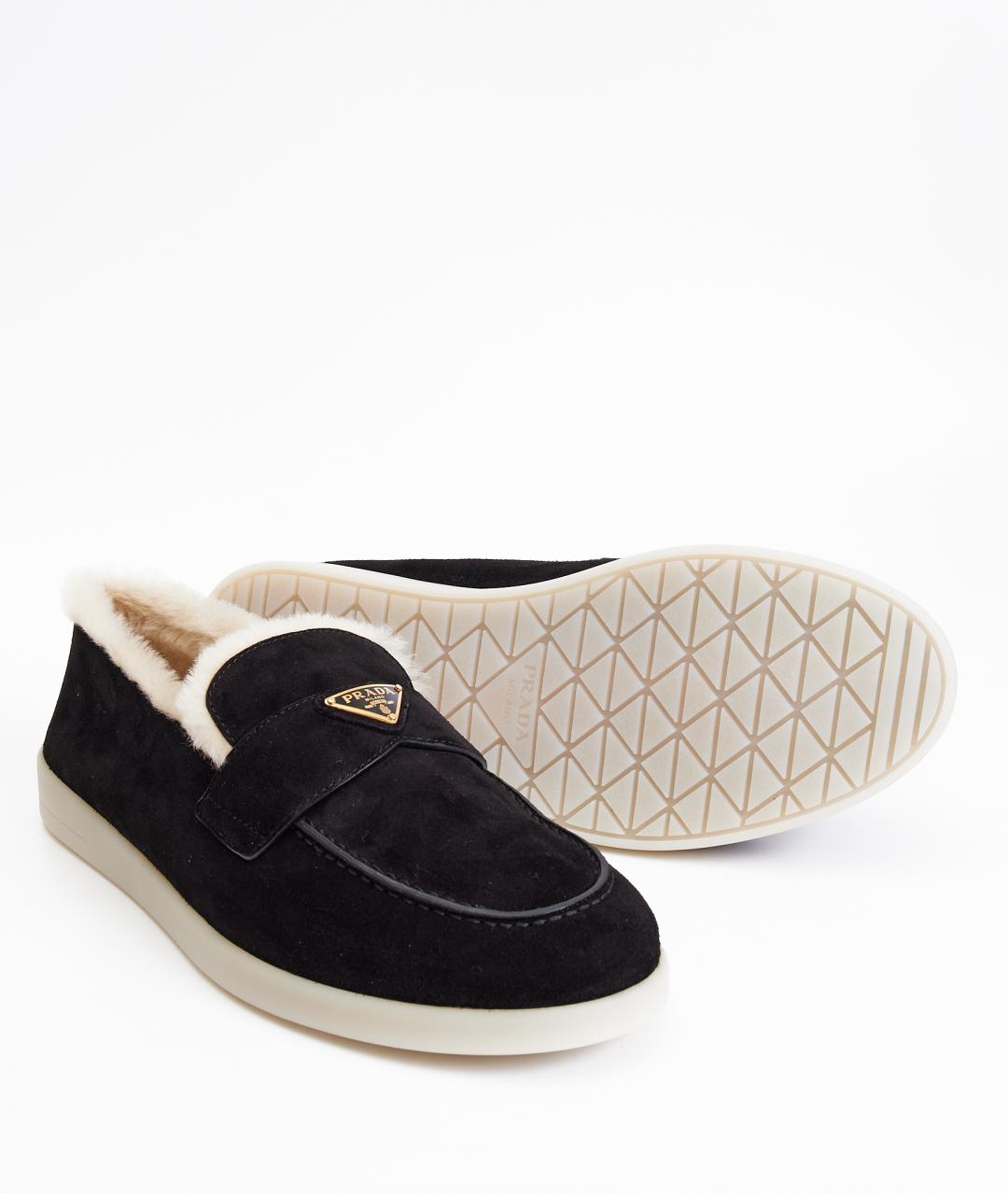 PRADA Черные замшевые лоферы, фото 5