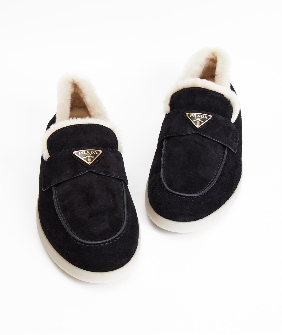 PRADA Черные замшевые лоферы, фото 7