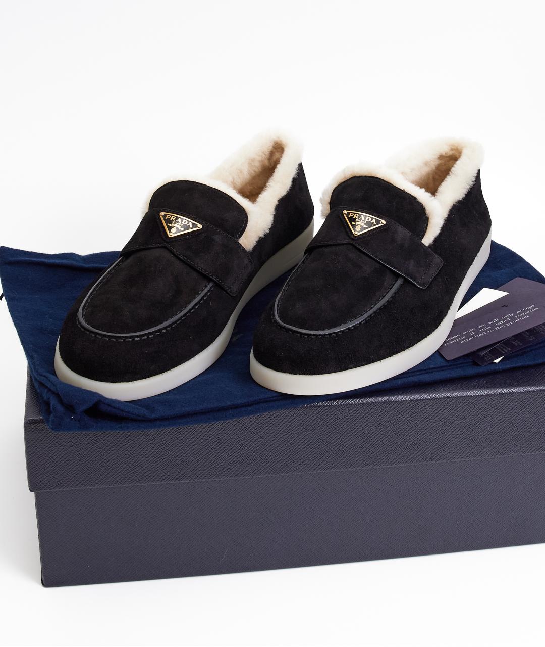 PRADA Черные замшевые лоферы, фото 6