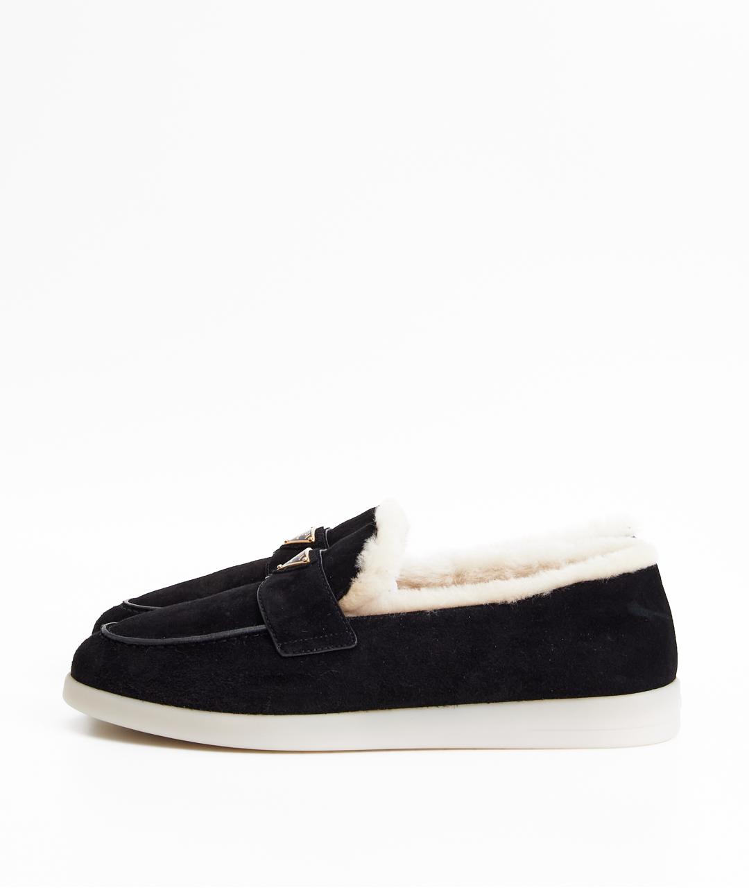 PRADA Черные замшевые лоферы, фото 8