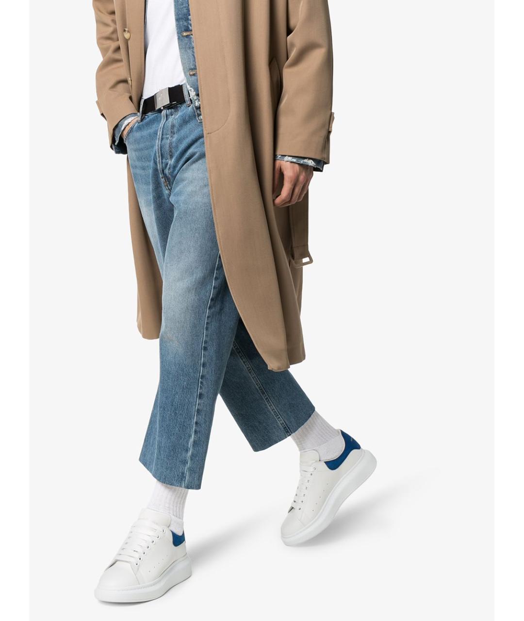 ALEXANDER MCQUEEN Белые кожаные низкие кроссовки / кеды, фото 4