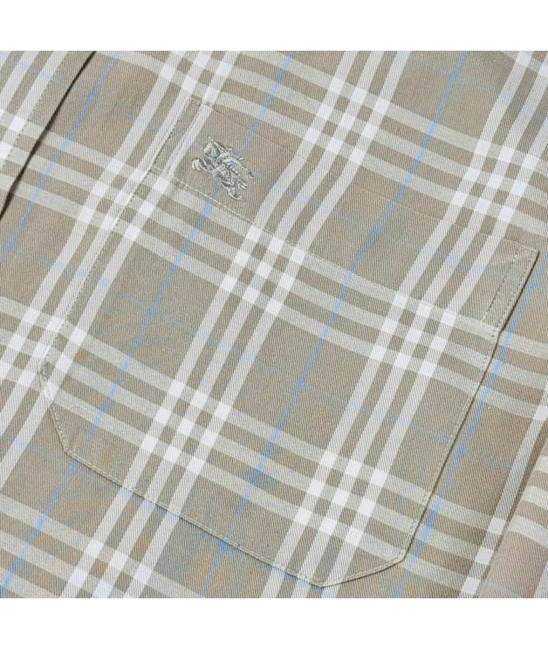 BURBERRY Зеленая хлопковая кэжуал рубашка, фото 2