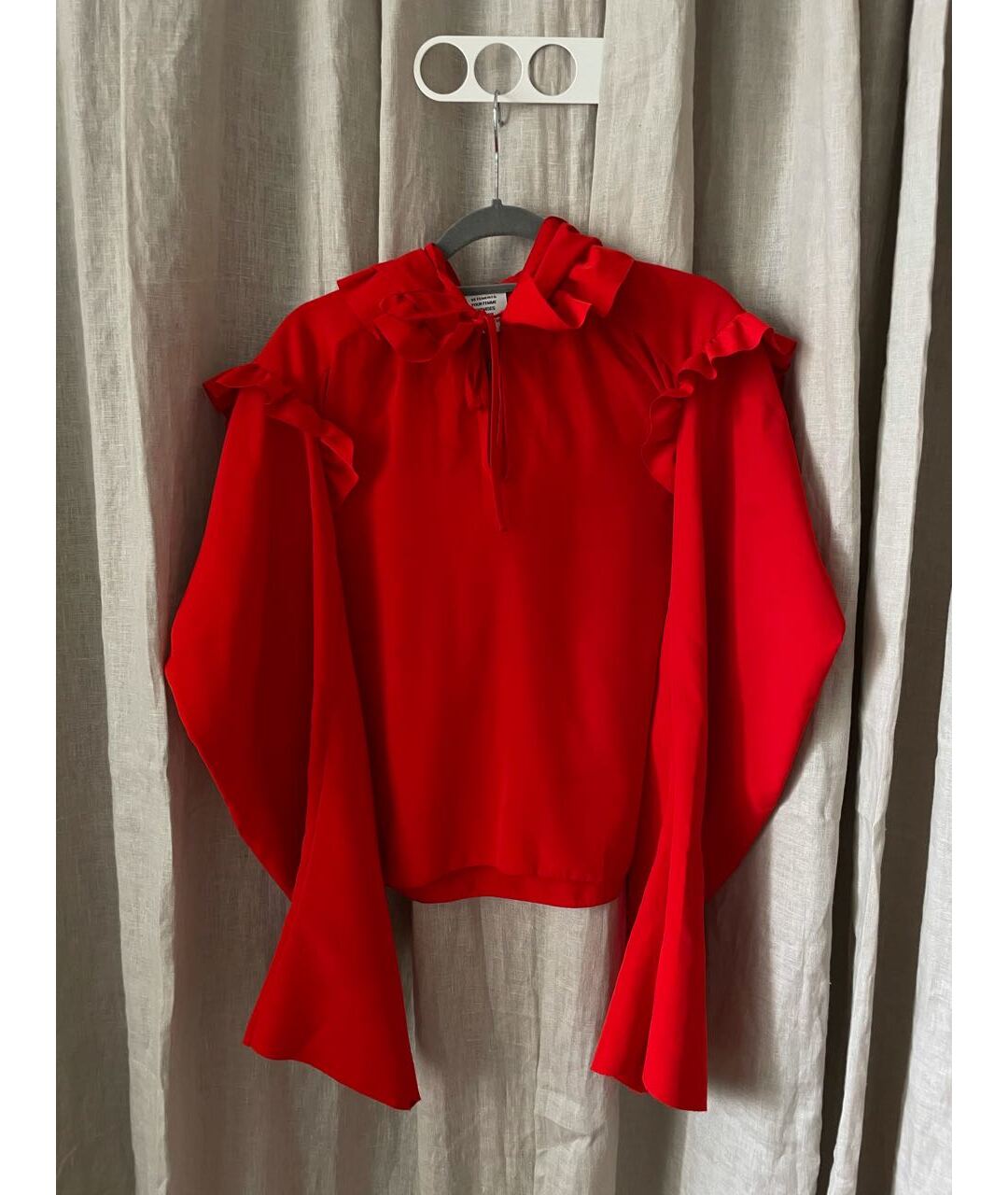VETEMENTS Красная шелковая рубашка, фото 5