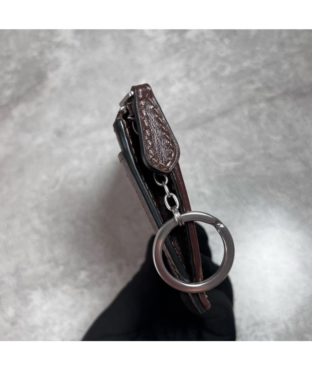 COACH Коричневый кожаный кардхолдер, фото 4