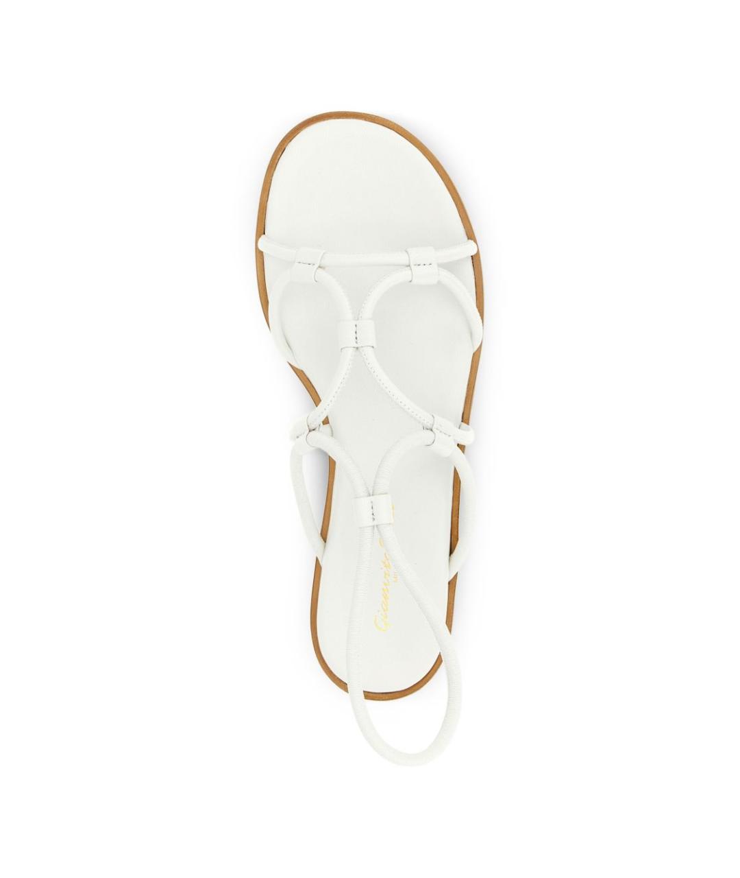 GIANVITO ROSSI Белые кожаные сандалии, фото 4