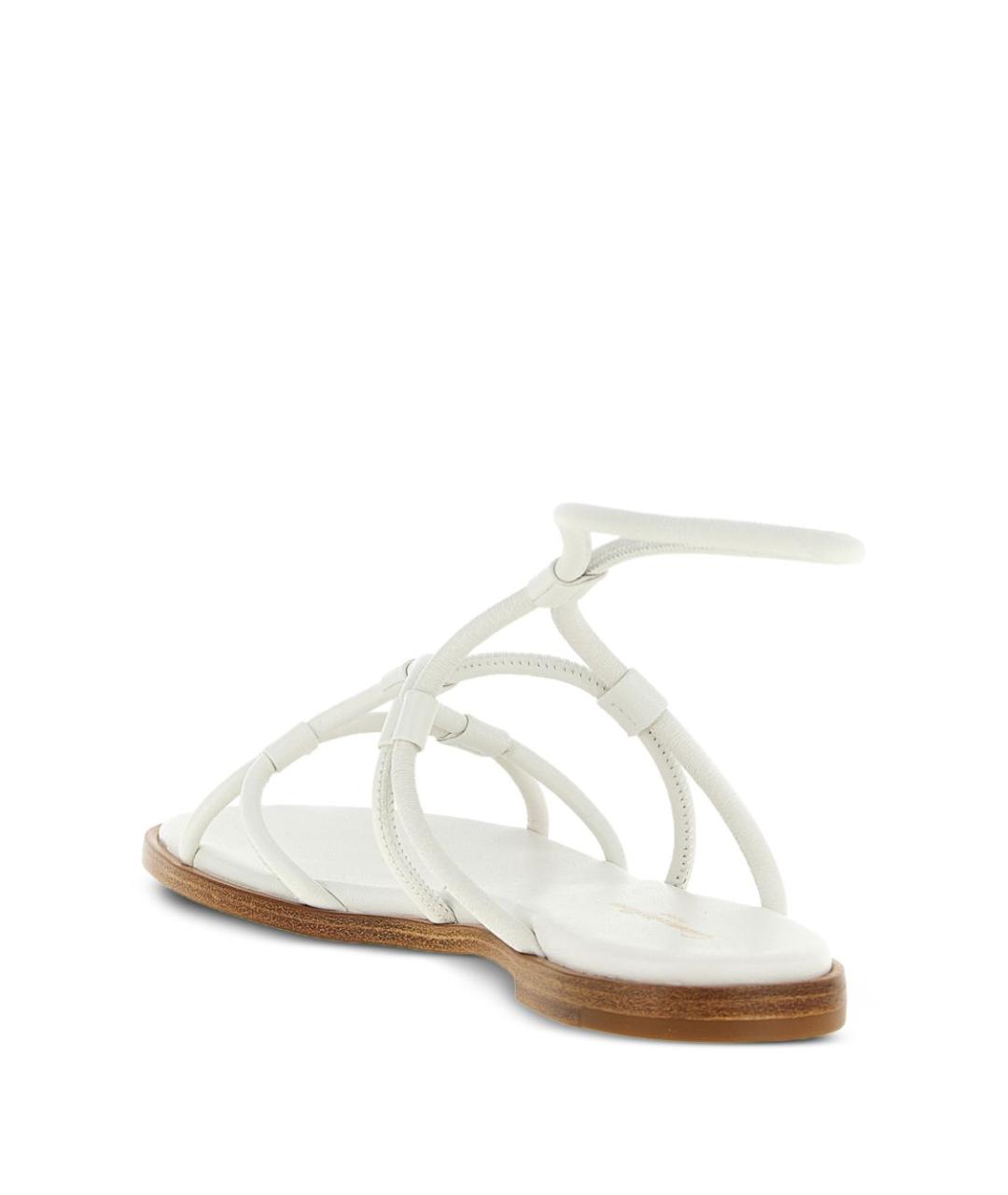 GIANVITO ROSSI Белые кожаные сандалии, фото 3