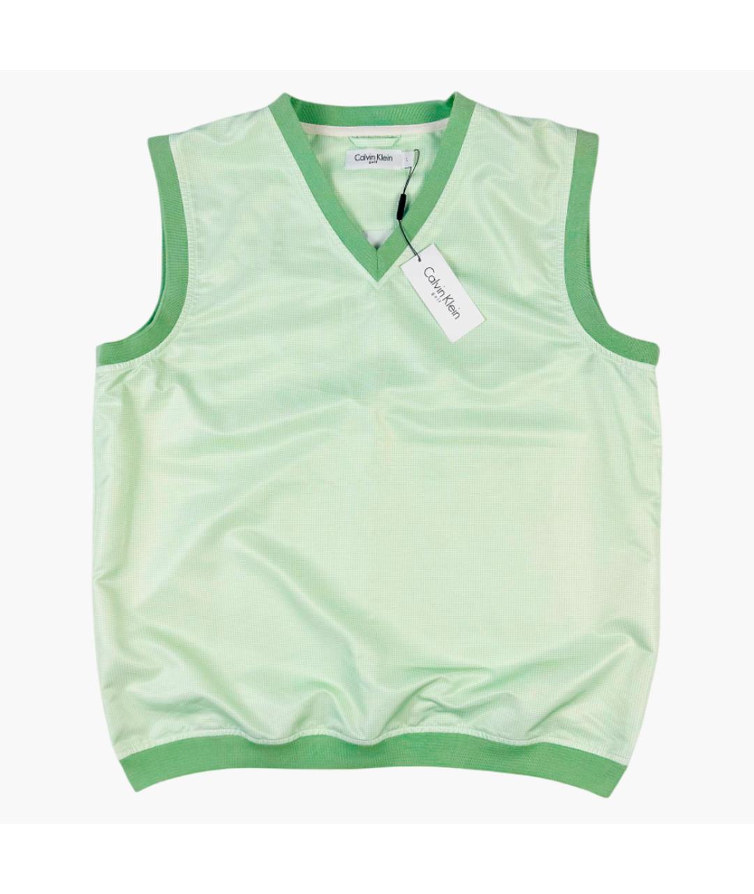 CALVIN KLEIN Салатовый синтетический жилет, фото 4