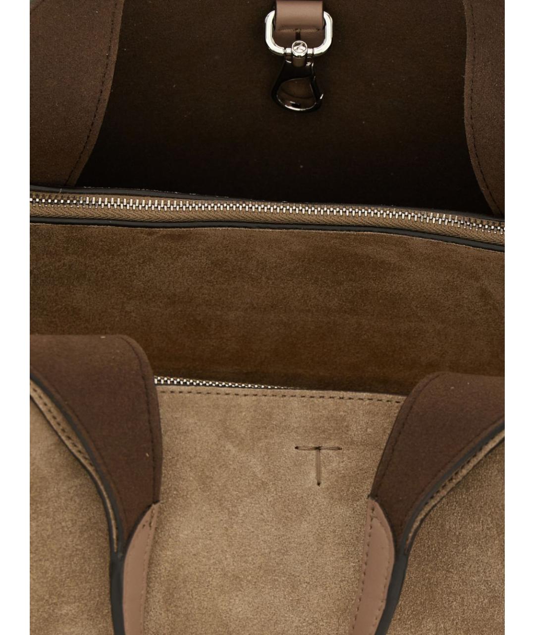 TOD'S Коричневая кожаная сумка тоут, фото 2