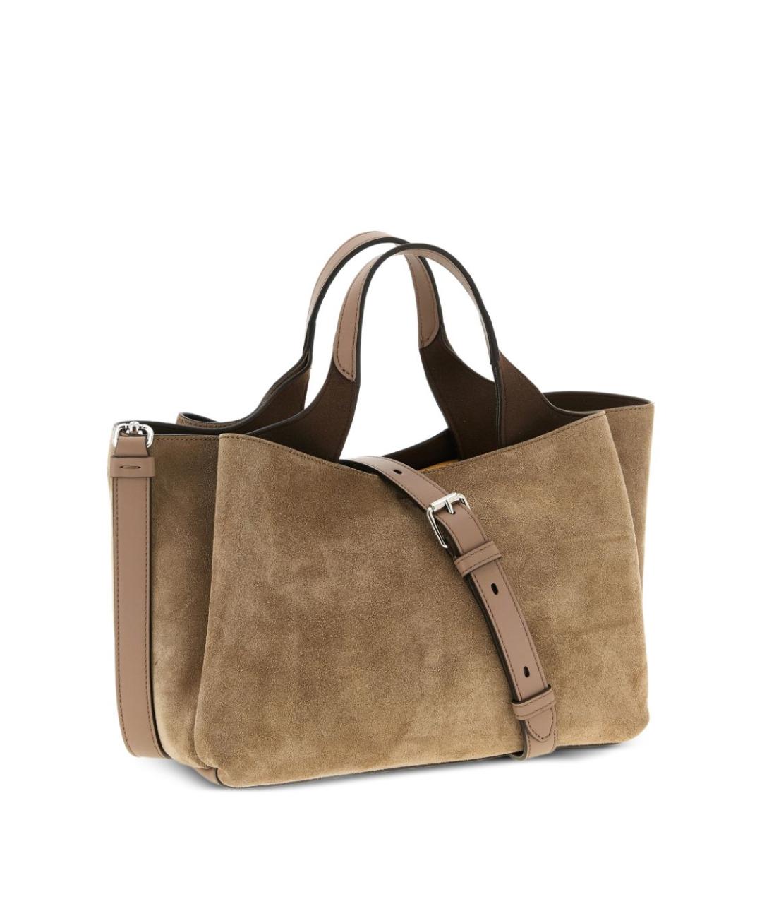 TOD'S Коричневая кожаная сумка тоут, фото 3